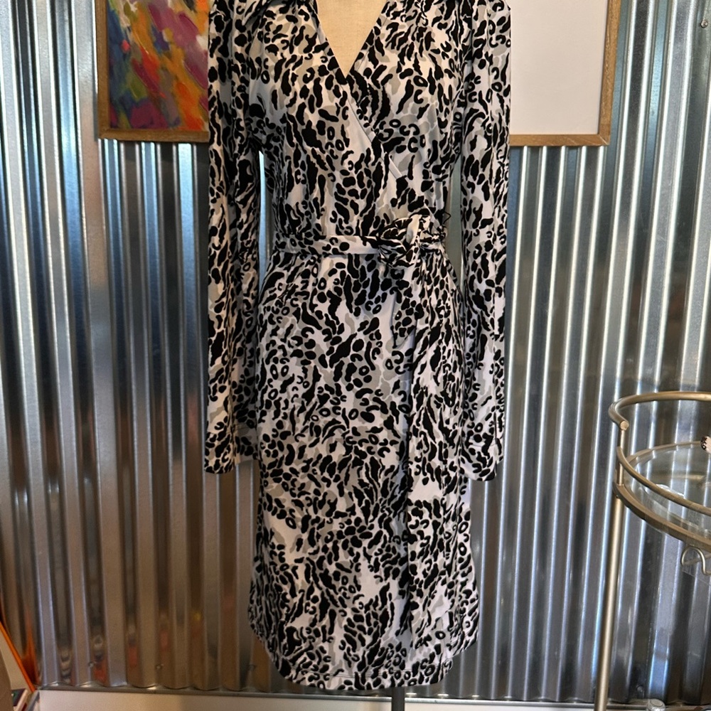 Leopard Print Wrap Dress